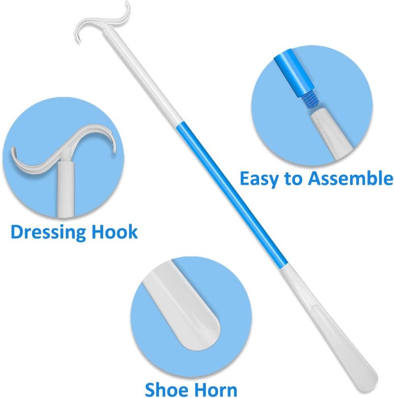 Phantawell 35.5 Inch Long Handled Shoe Horn, Dressing Stick, Sock Remover Aid Helper - Versatile, Adjustable Dressing Aid for Shoes, Socks, Shirts, Pants - Long Shoe Horn, Shoe Horn Long Handle for Seniors - Image 4